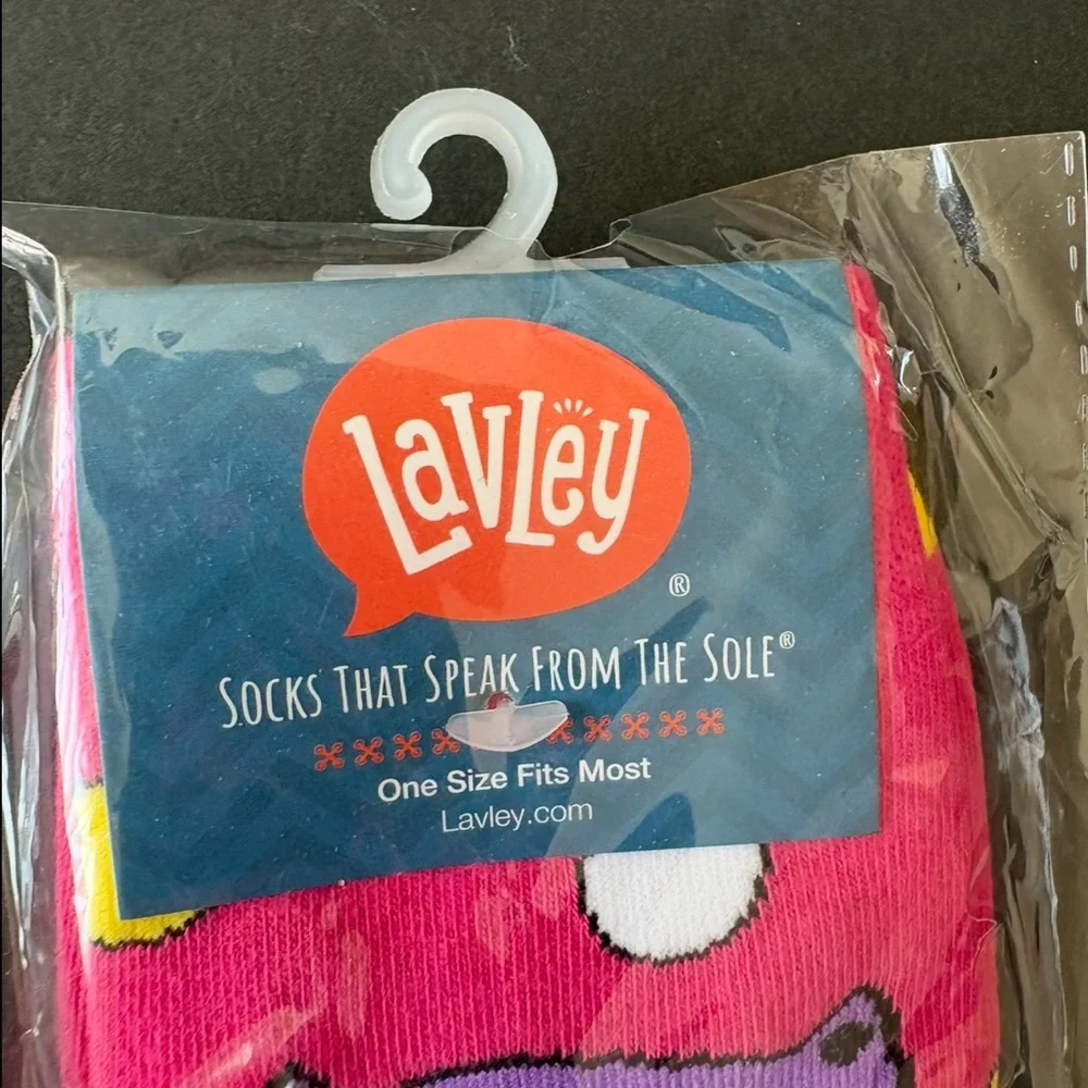 Lavley Cat Design novelty Socks with speach bubble